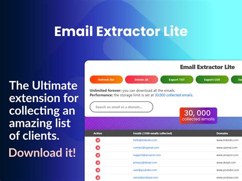 Email Extractor Lite – Get this Extension for Firefox  .